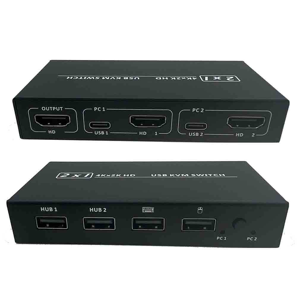 Hdmi Cable - Boîte de commutation KVM compatible USB