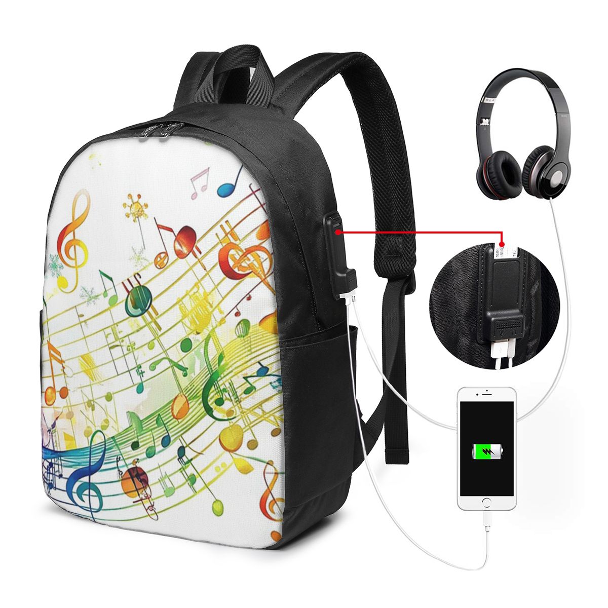 Laptop Bag - Sac à dos abstrait avec touches